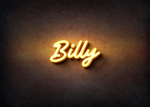 Free photo of Glow Name Profile Picture for Billy