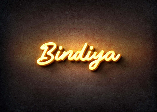 Free photo of Glow Name Profile Picture for Bindiya