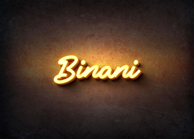 Free photo of Glow Name Profile Picture for Binani