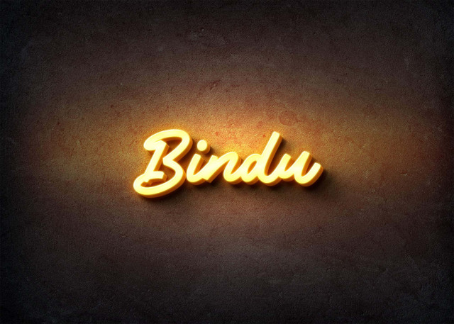 Free photo of Glow Name Profile Picture for Bindu