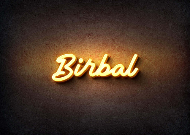 Free photo of Glow Name Profile Picture for Birbal