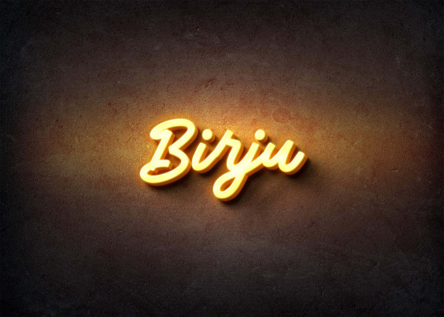 Free photo of Glow Name Profile Picture for Birju