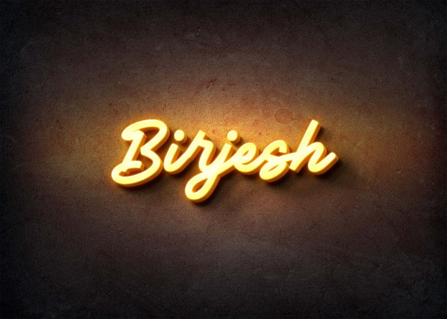 Free photo of Glow Name Profile Picture for Birjesh