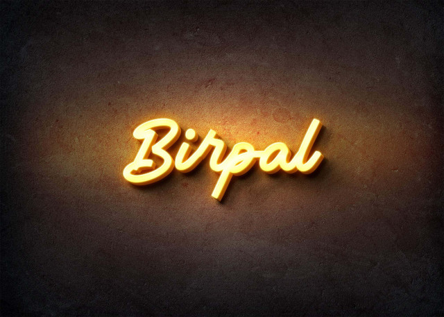 Free photo of Glow Name Profile Picture for Birpal