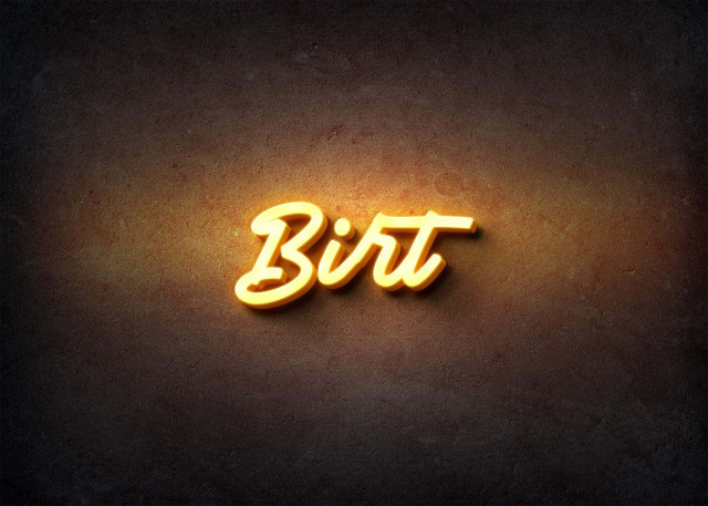 Free photo of Glow Name Profile Picture for Birt