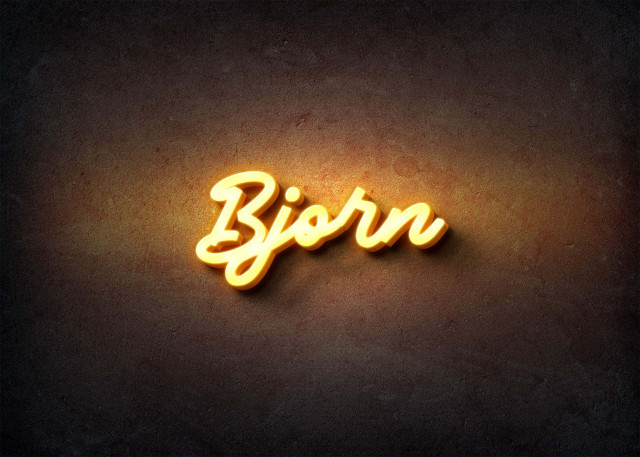 Free photo of Glow Name Profile Picture for Bjorn