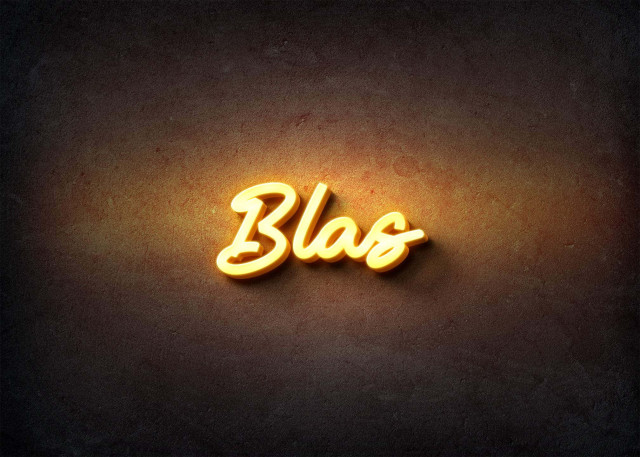 Free photo of Glow Name Profile Picture for Blas
