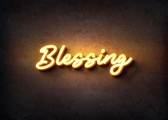 Free photo of Glow Name Profile Picture for Blessing