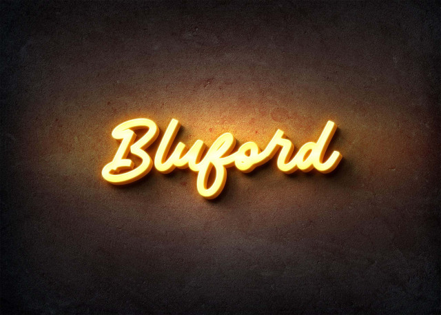 Free photo of Glow Name Profile Picture for Bluford