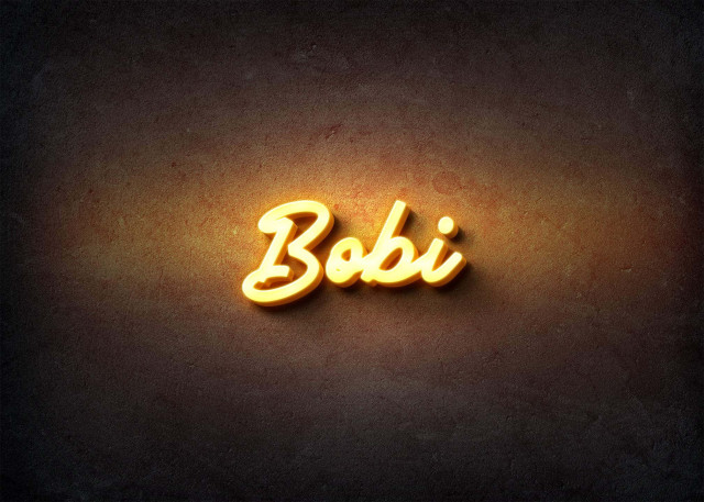 Free photo of Glow Name Profile Picture for Bobi