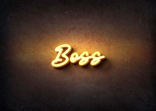 Free photo of Glow Name Profile Picture for Boss