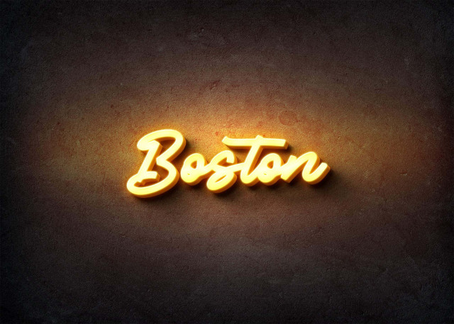 Free photo of Glow Name Profile Picture for Boston