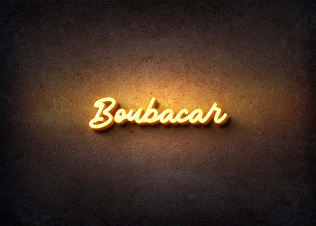 Free photo of Glow Name Profile Picture for Boubacar