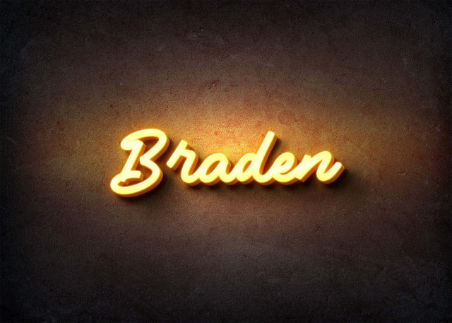 Free photo of Glow Name Profile Picture for Braden