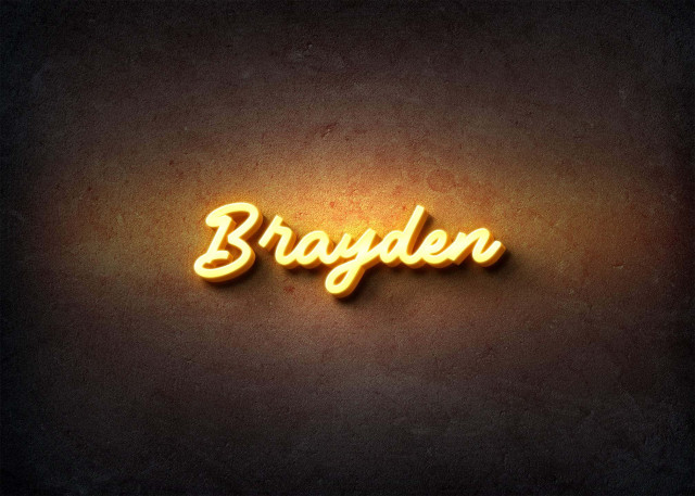 Free photo of Glow Name Profile Picture for Brayden