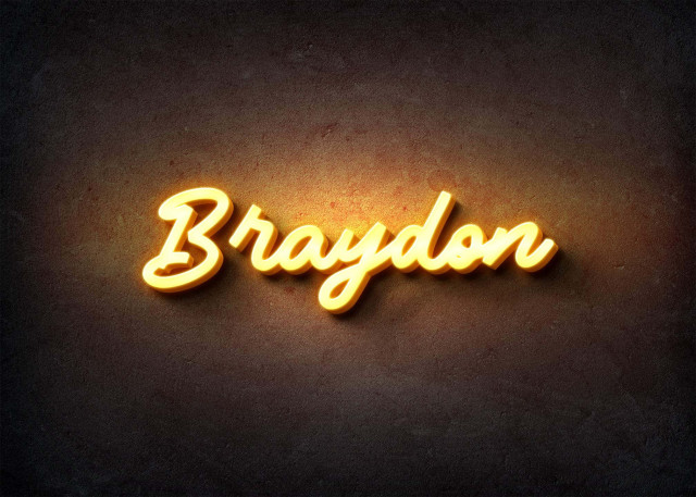Free photo of Glow Name Profile Picture for Braydon