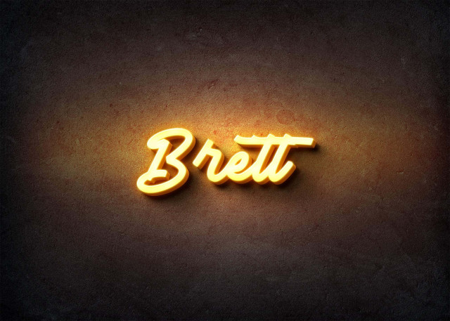 Free photo of Glow Name Profile Picture for Brett