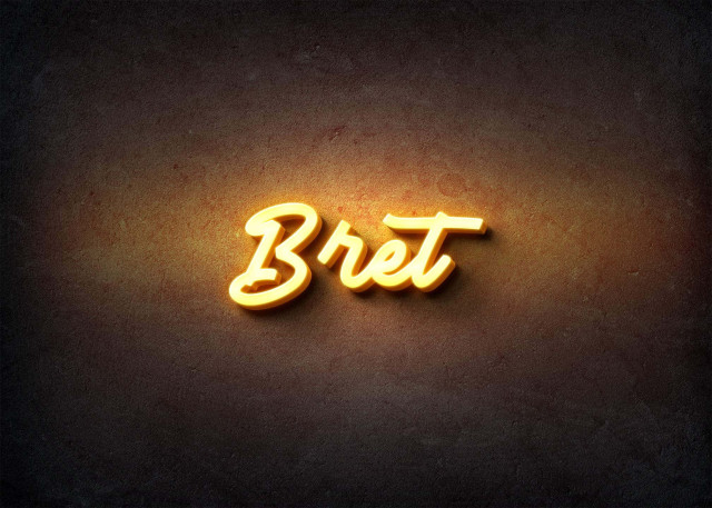 Free photo of Glow Name Profile Picture for Bret