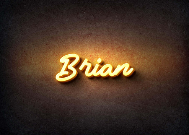 Free photo of Glow Name Profile Picture for Brian