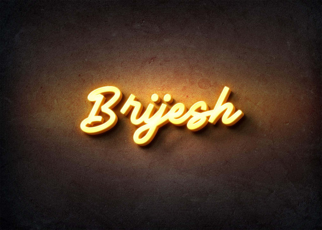 Free photo of Glow Name Profile Picture for Brijesh