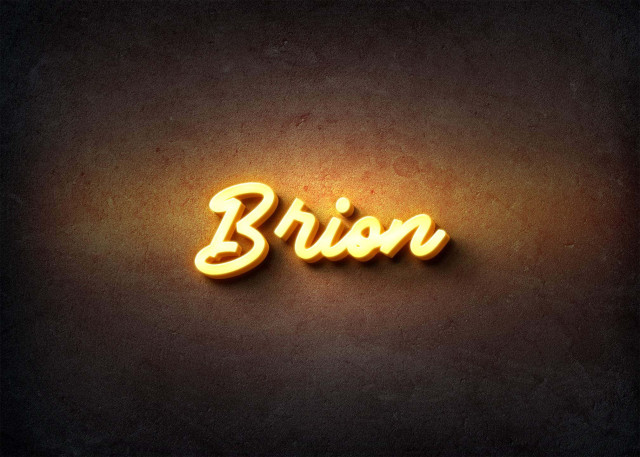 Free photo of Glow Name Profile Picture for Brion