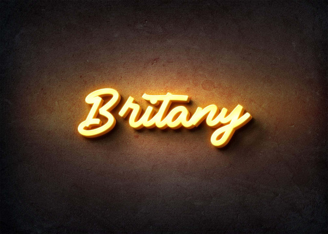 Free photo of Glow Name Profile Picture for Britany