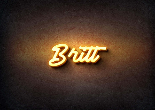 Free photo of Glow Name Profile Picture for Britt