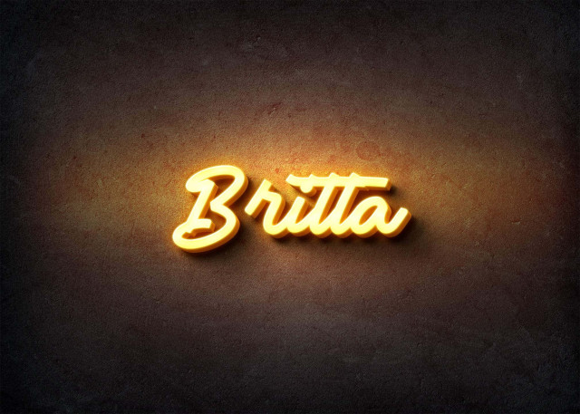 Free photo of Glow Name Profile Picture for Britta
