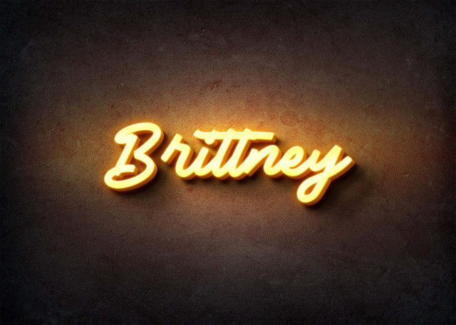 Free photo of Glow Name Profile Picture for Brittney