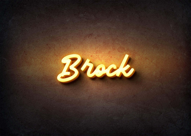 Free photo of Glow Name Profile Picture for Brock