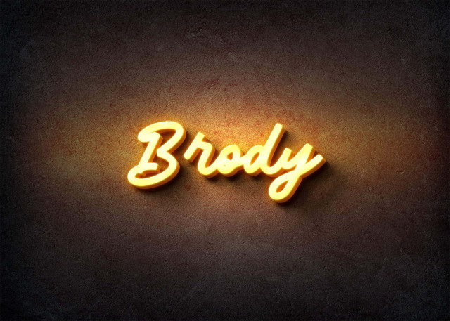 Free photo of Glow Name Profile Picture for Brody