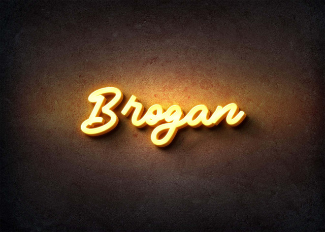 Free photo of Glow Name Profile Picture for Brogan