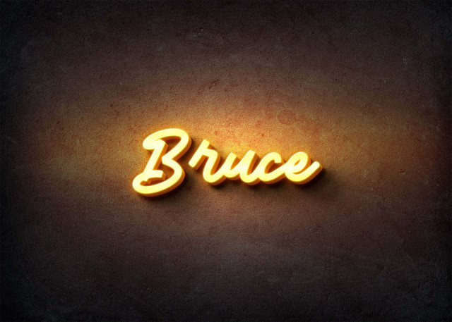 Free photo of Glow Name Profile Picture for Bruce