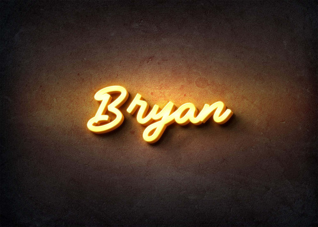 Free photo of Glow Name Profile Picture for Bryan