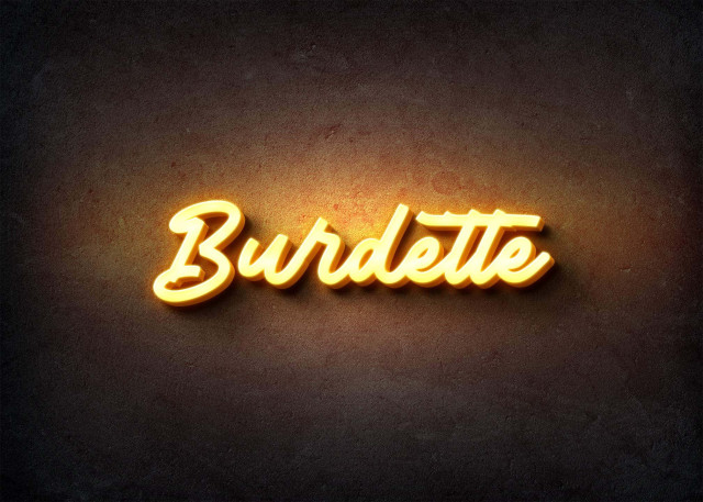 Free photo of Glow Name Profile Picture for Burdette