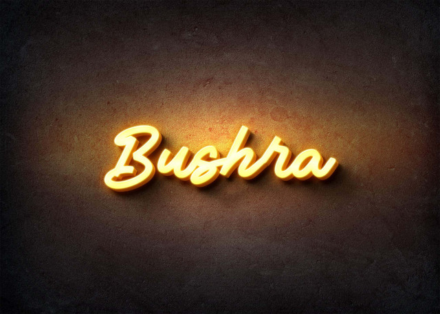 Free photo of Glow Name Profile Picture for Bushra