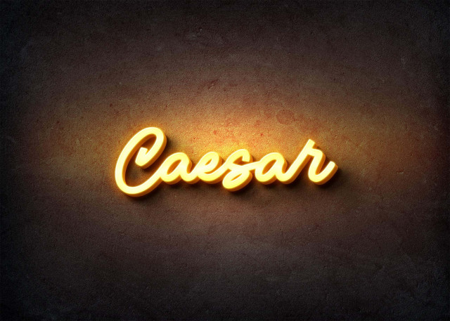 Free photo of Glow Name Profile Picture for Caesar