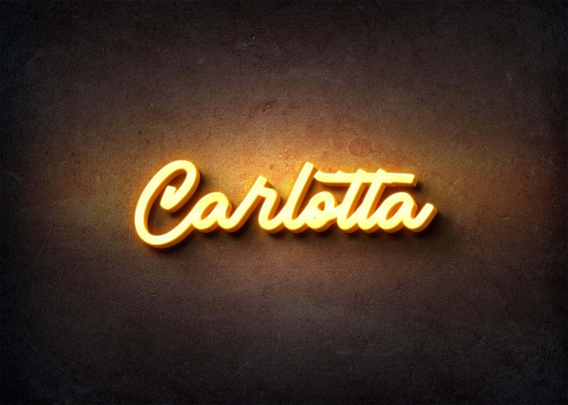 Free photo of Glow Name Profile Picture for Carlotta