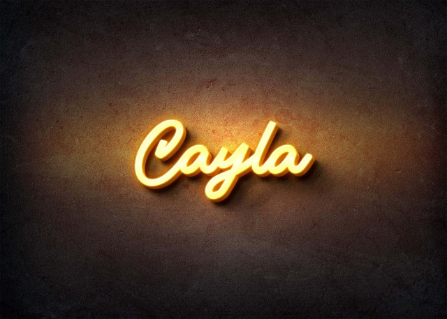 Free photo of Glow Name Profile Picture for Cayla