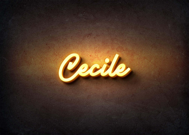 Free photo of Glow Name Profile Picture for Cecile