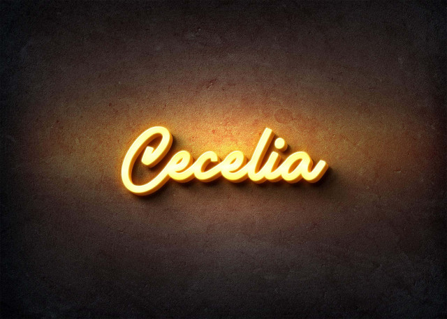 Free photo of Glow Name Profile Picture for Cecelia