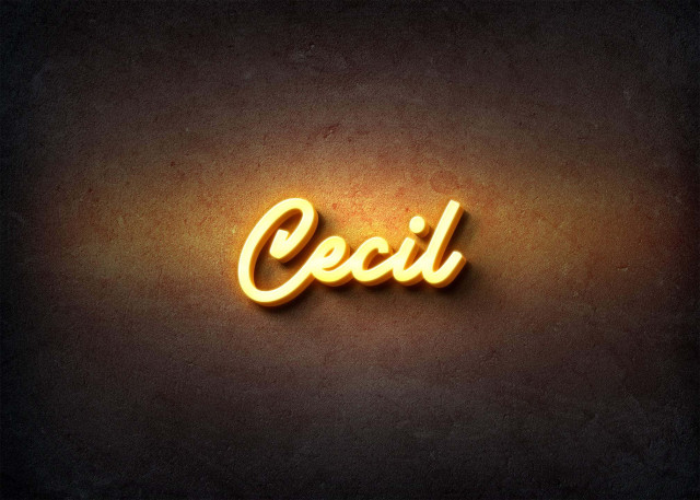 Free photo of Glow Name Profile Picture for Cecil