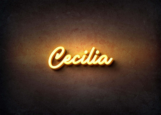 Free photo of Glow Name Profile Picture for Cecilia