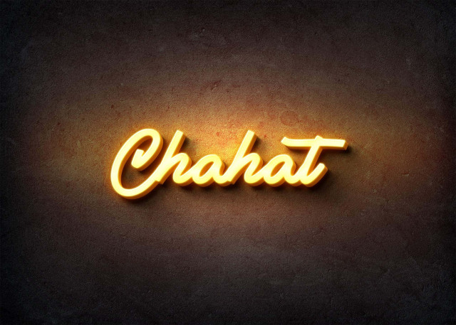Free photo of Glow Name Profile Picture for Chahat