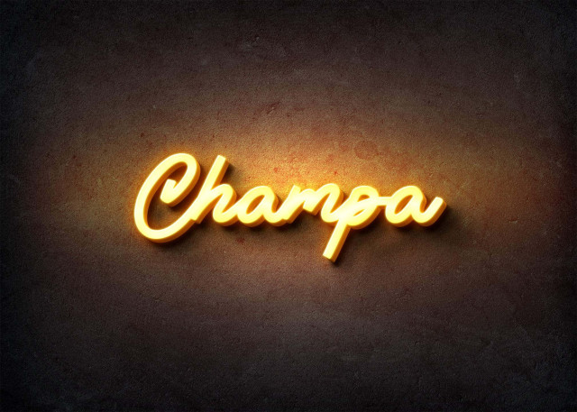 Free photo of Glow Name Profile Picture for Champa