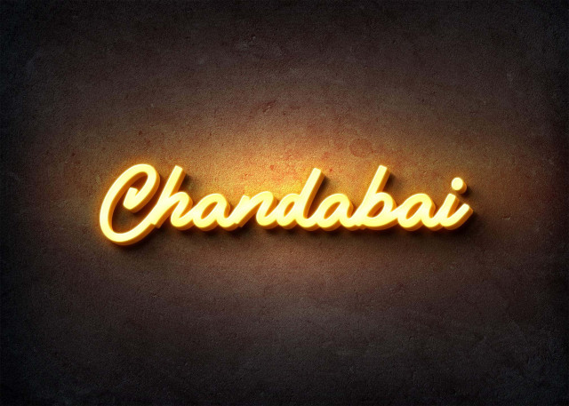 Free photo of Glow Name Profile Picture for Chandabai