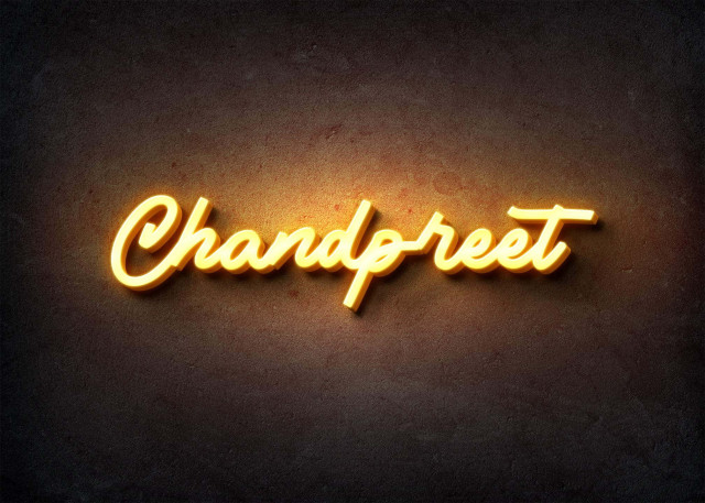 Free photo of Glow Name Profile Picture for Chandpreet
