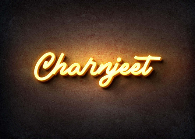 Free photo of Glow Name Profile Picture for Charnjeet