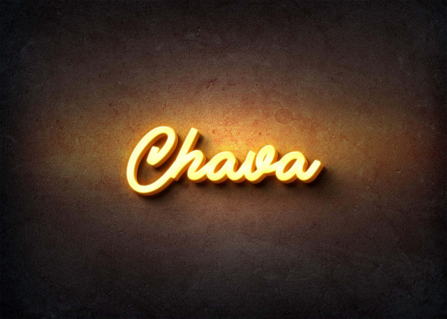 Free photo of Glow Name Profile Picture for Chava