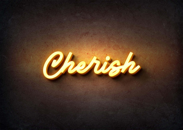 Free photo of Glow Name Profile Picture for Cherish